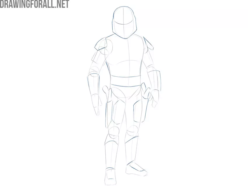 How to draw Jango Fett from Star Wars easy