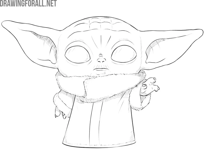 How to draw baby Yoda