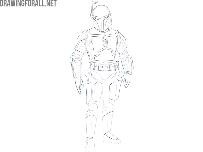 Jango Fett drawing step by step