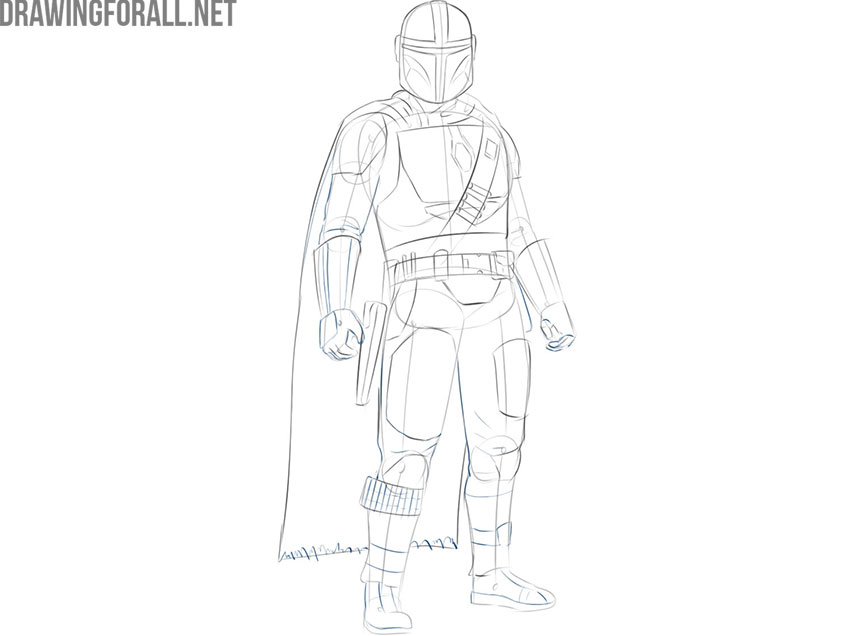 The Mandalorian drawing step by step
