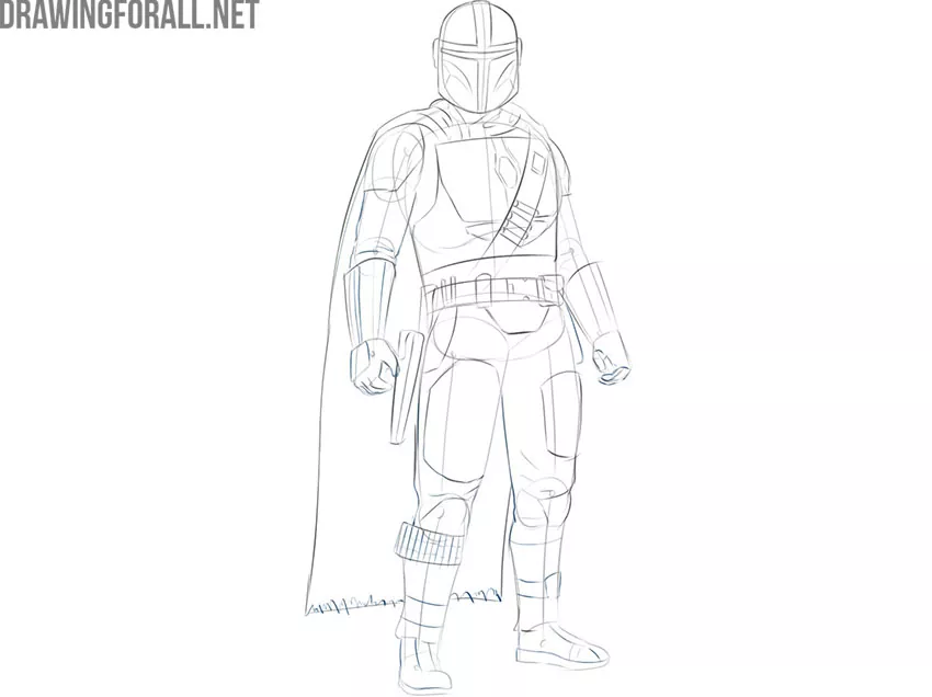 The Mandalorian drawing step by step