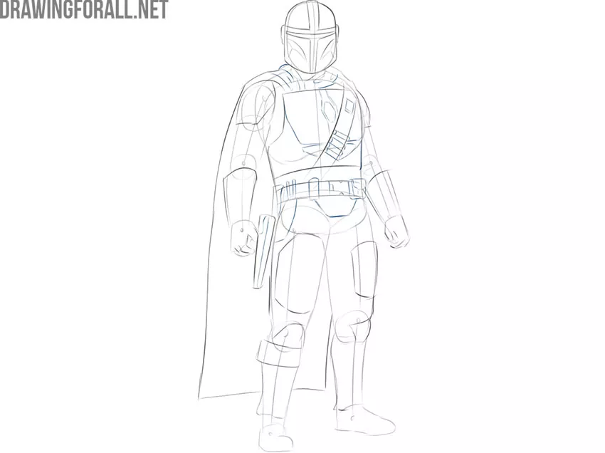 The Mandalorian drawing step by step