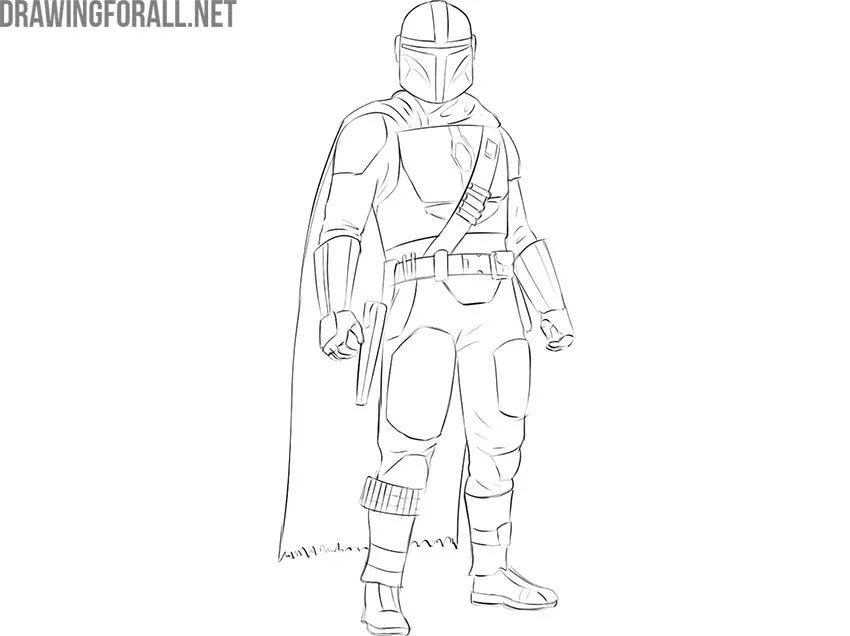 The Mandalorian from star wars drawing