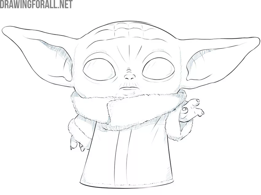 baby yoda drawing guide