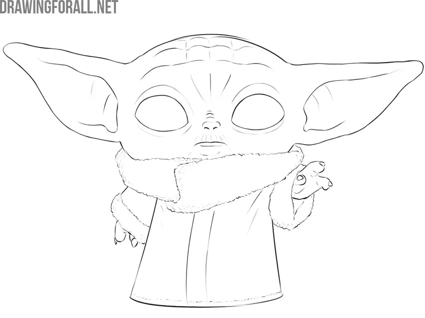 baby yoda drawing step by step