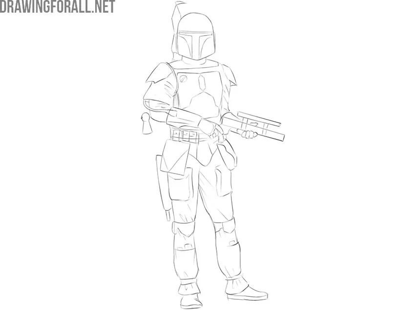 boba fett easy drawing guide