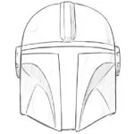How to Draw the Mandalorian Helmet