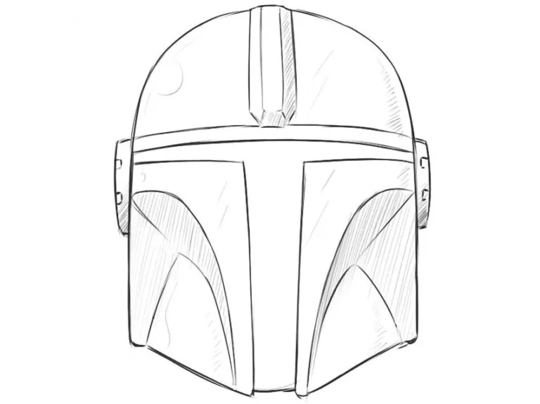How to Draw the Mandalorian Helmet
