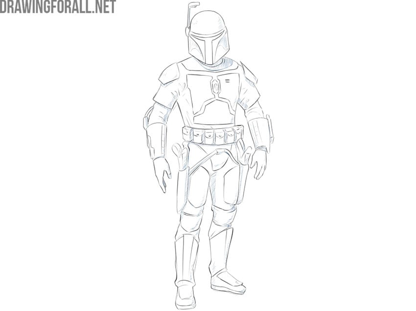 jango fett from star wars drawing