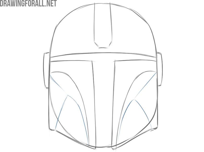 Adding smooth vertical and curved panel lines to both helmet sides.