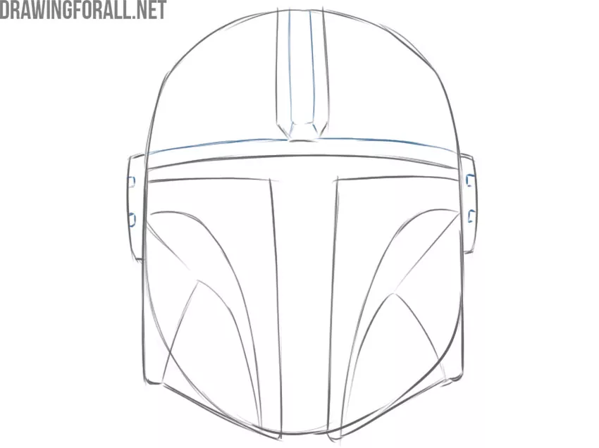 the mandalorian helmet easy drawing tutorial
