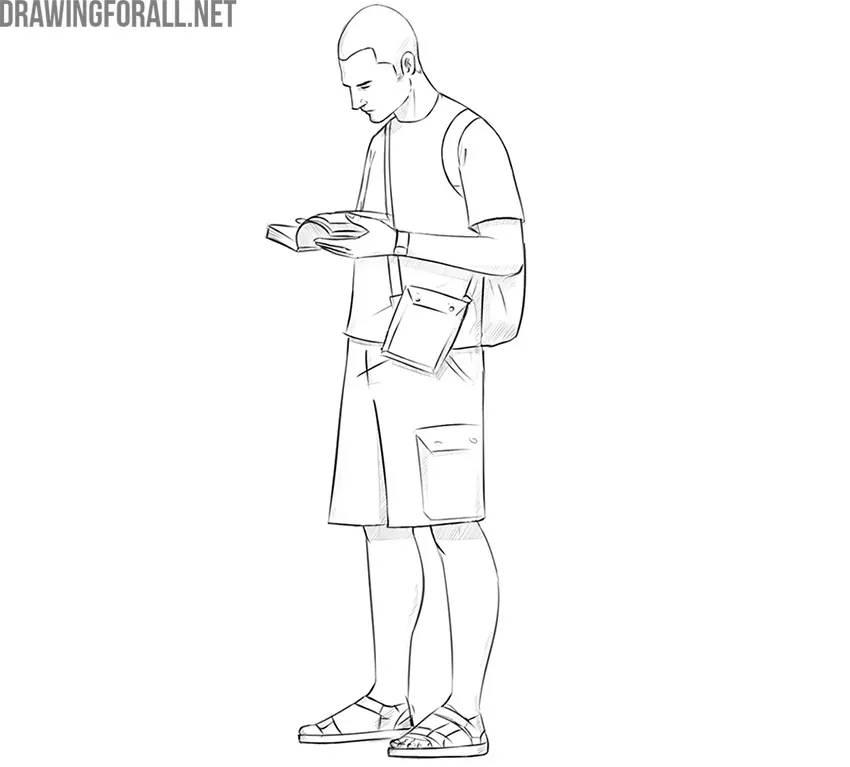 How to draw a tourist