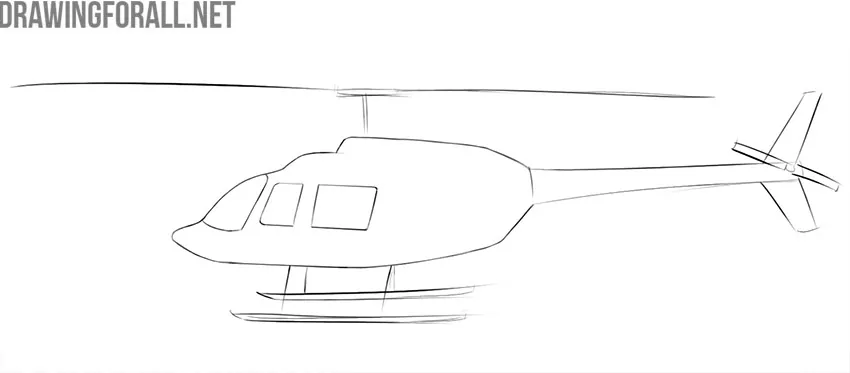 How to draw a helicopter easy