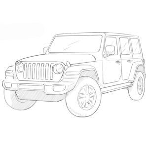 How to draw a jeep