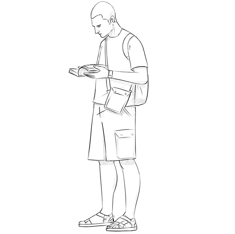 How to draw a tourist
