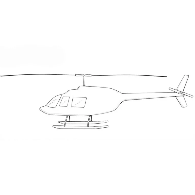 how to draw a helicopter