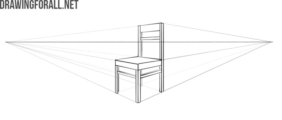 Perspective drawing showing a chair receding into space.