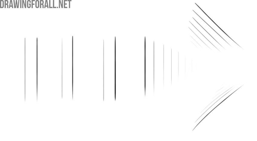 Examples showing changes in line weight, darkness, and sharpness.