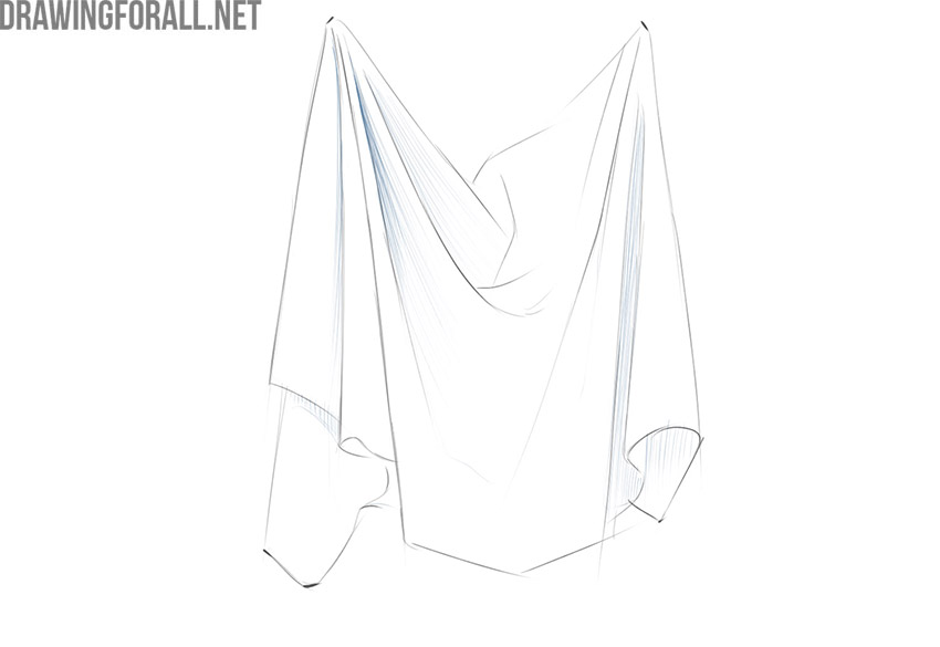 Step by step how to draw a Drape fold