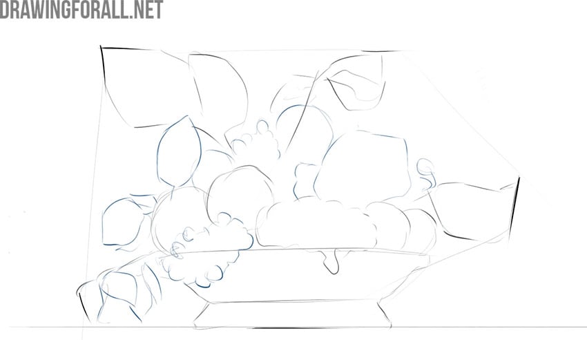 how to draw still life flowers