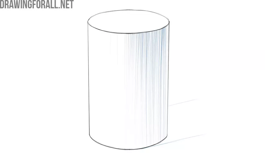 how to draw a cylinder in perspective