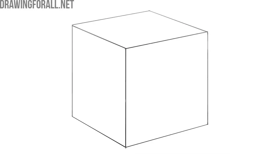 how to draw a perfect cube