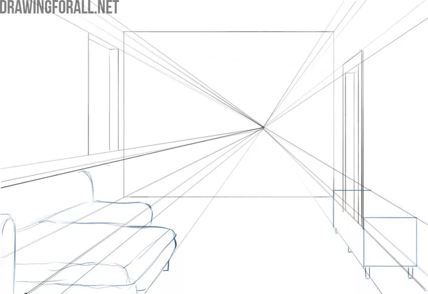 How to draw an interior easy