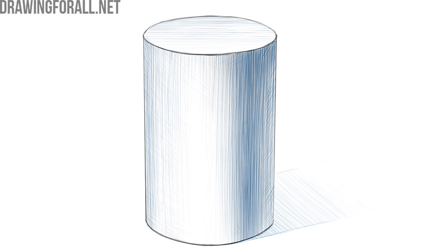 how to draw a cylinder easy