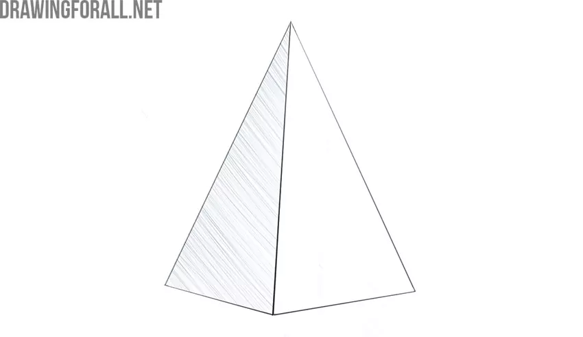 how to draw a pyramid for beginners