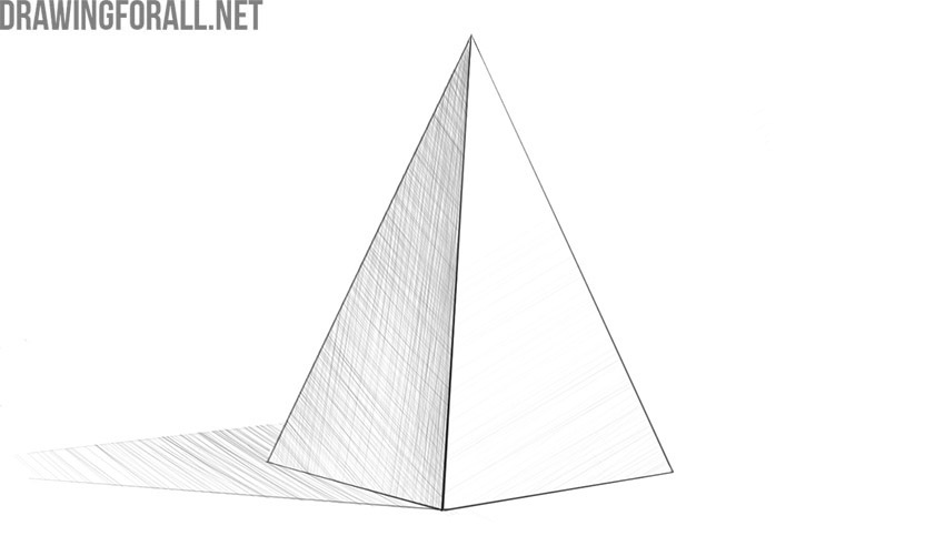 how to draw a pyramid