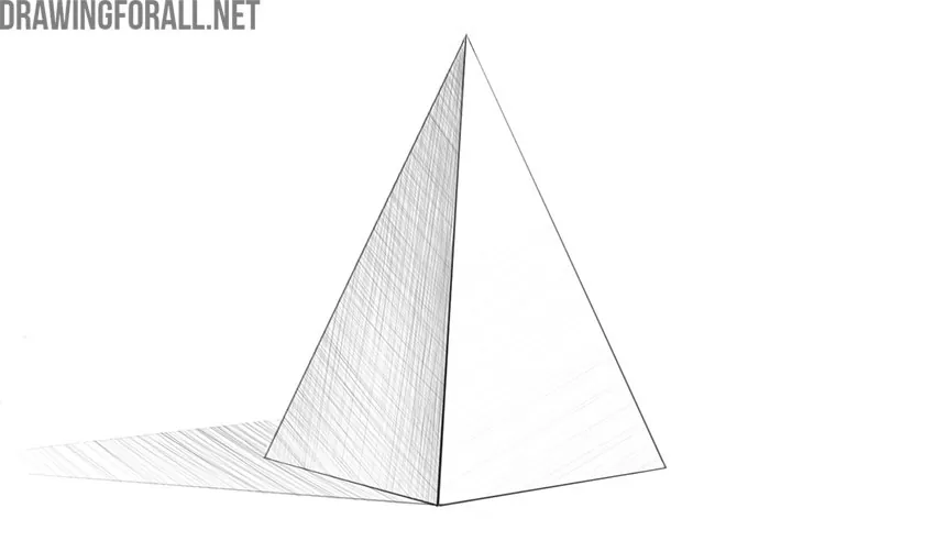 how to draw a pyramid