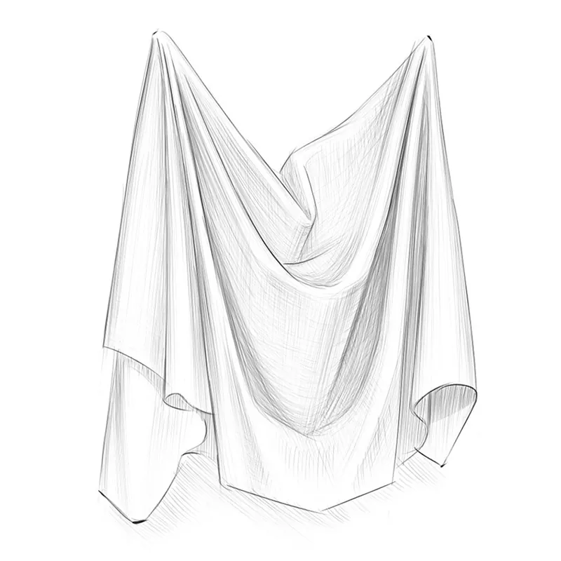 How to Draw Draped Fabric with Creased Folds, Wrinkles on Clothing Fabric  and Drapery - How to Draw Step by Step Drawing Tutorials