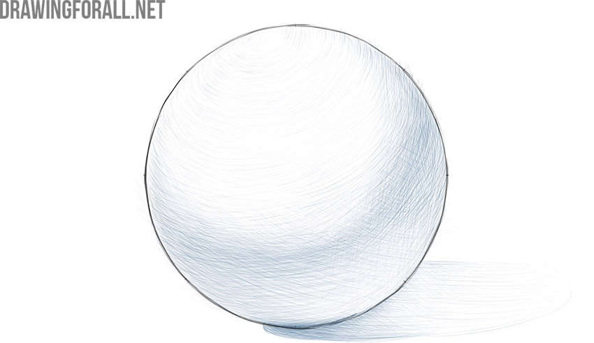 Draw the core shadow on the sphere