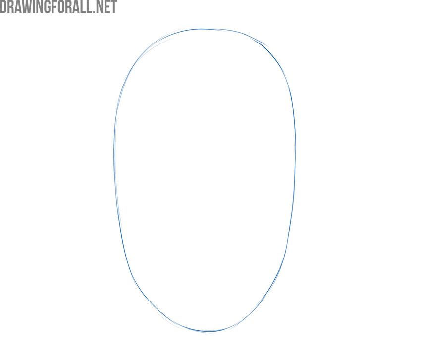 how to draw a face shape