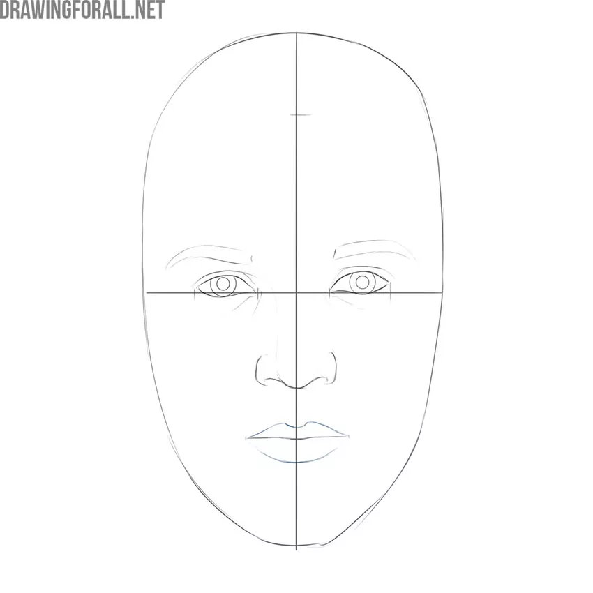 how to draw a face detailed