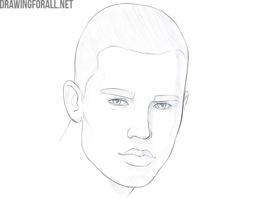 how to draw a person face easy