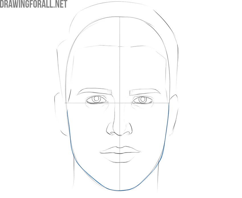 How to draw a human face