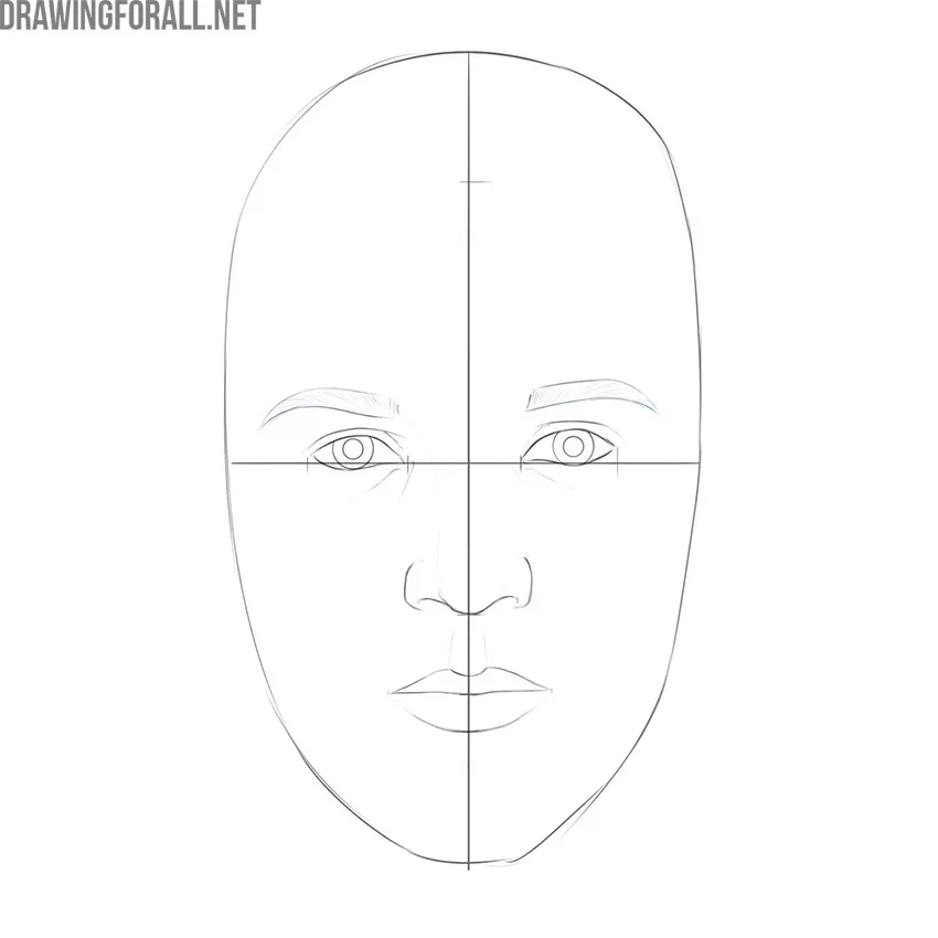 how to draw a face easy