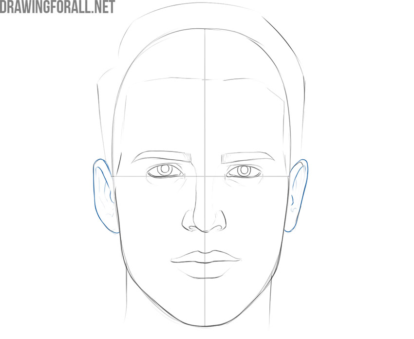 How to draw a man face