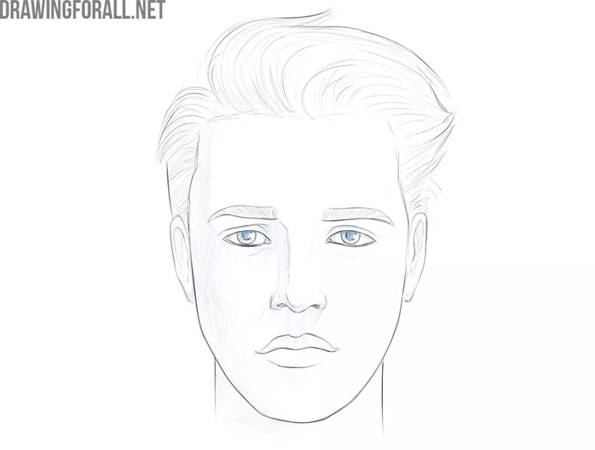how to draw a boy face easy