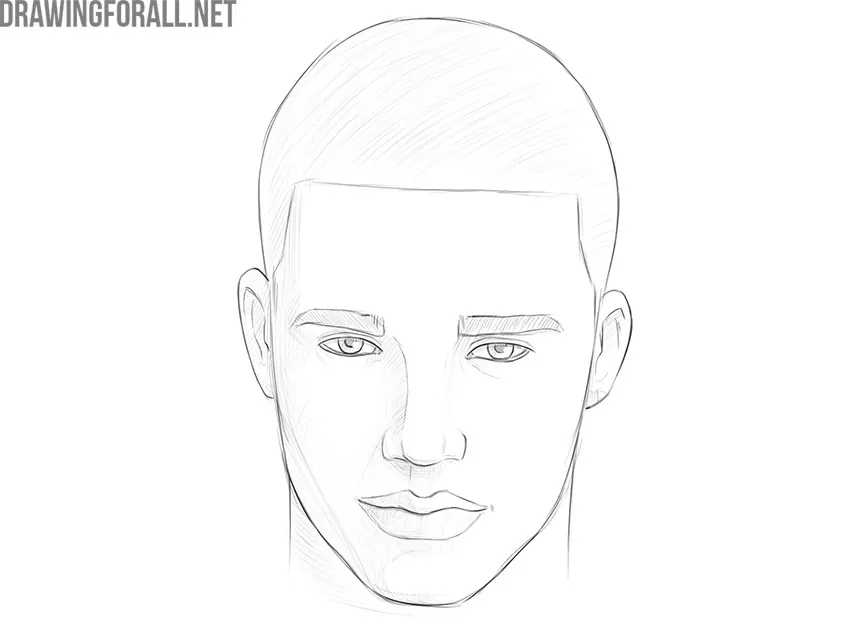 how to draw a human face