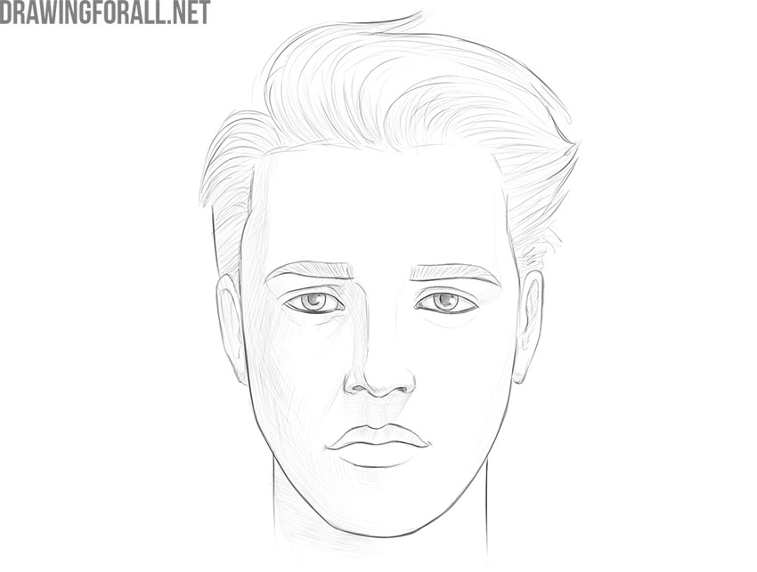 how to draw a boy face