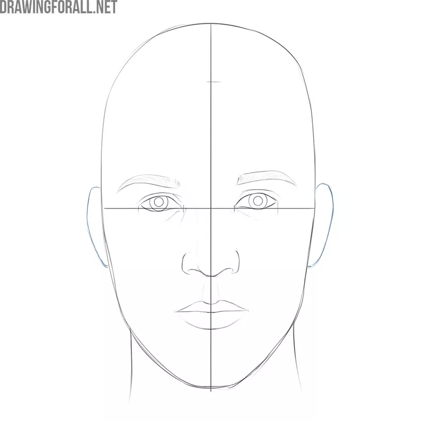 how to draw a face for beginners detailed