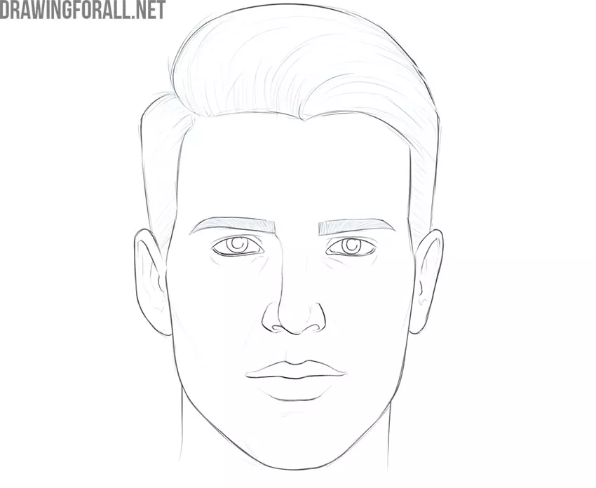 how to draw a face and hair