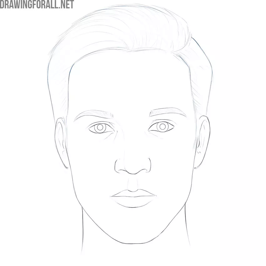 how to draw a face step by step