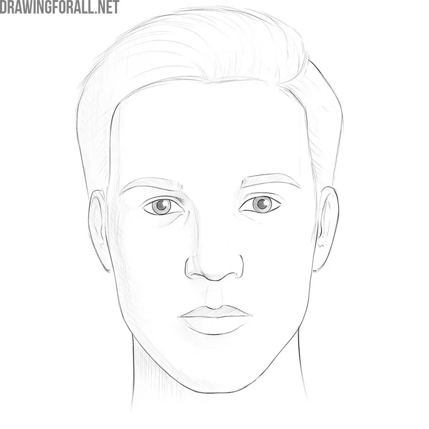 how to draw a person's face