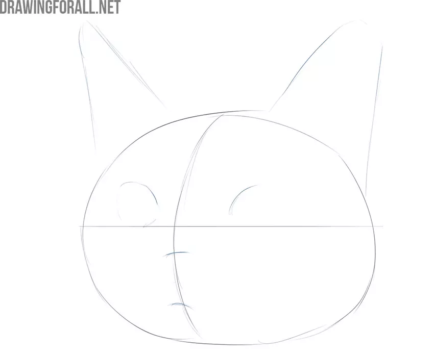 how to draw a cute baby cat