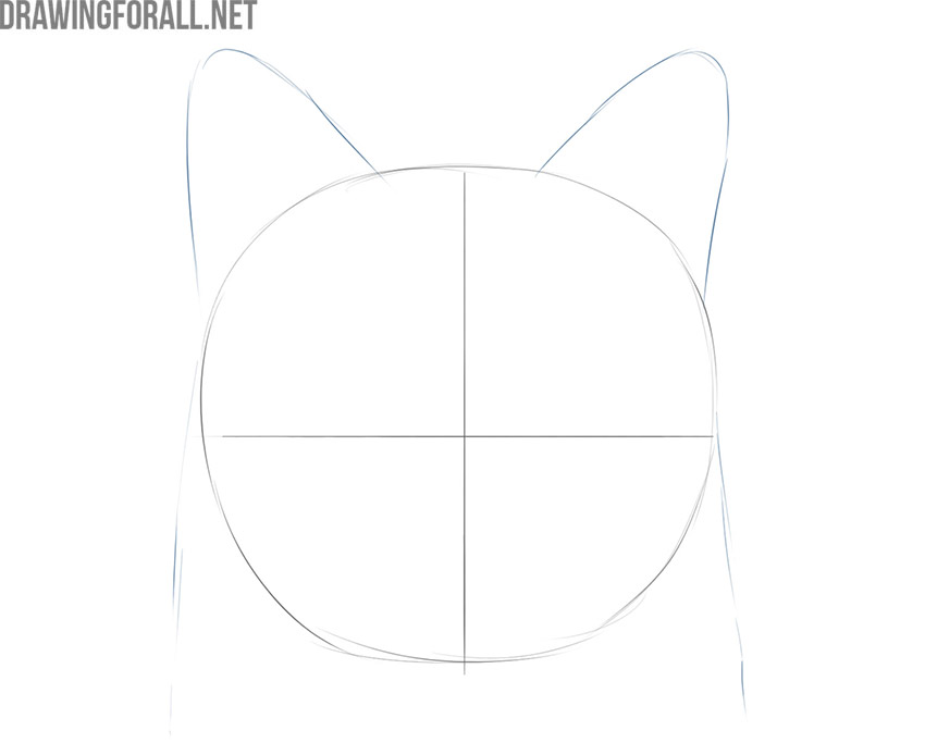 how to draw a face of a fox
