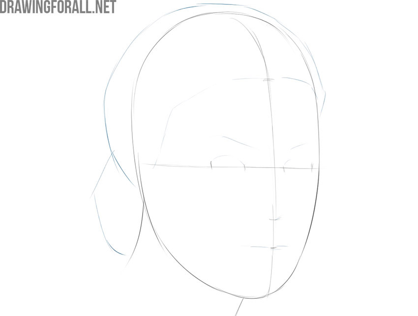 how to draw a cute female face