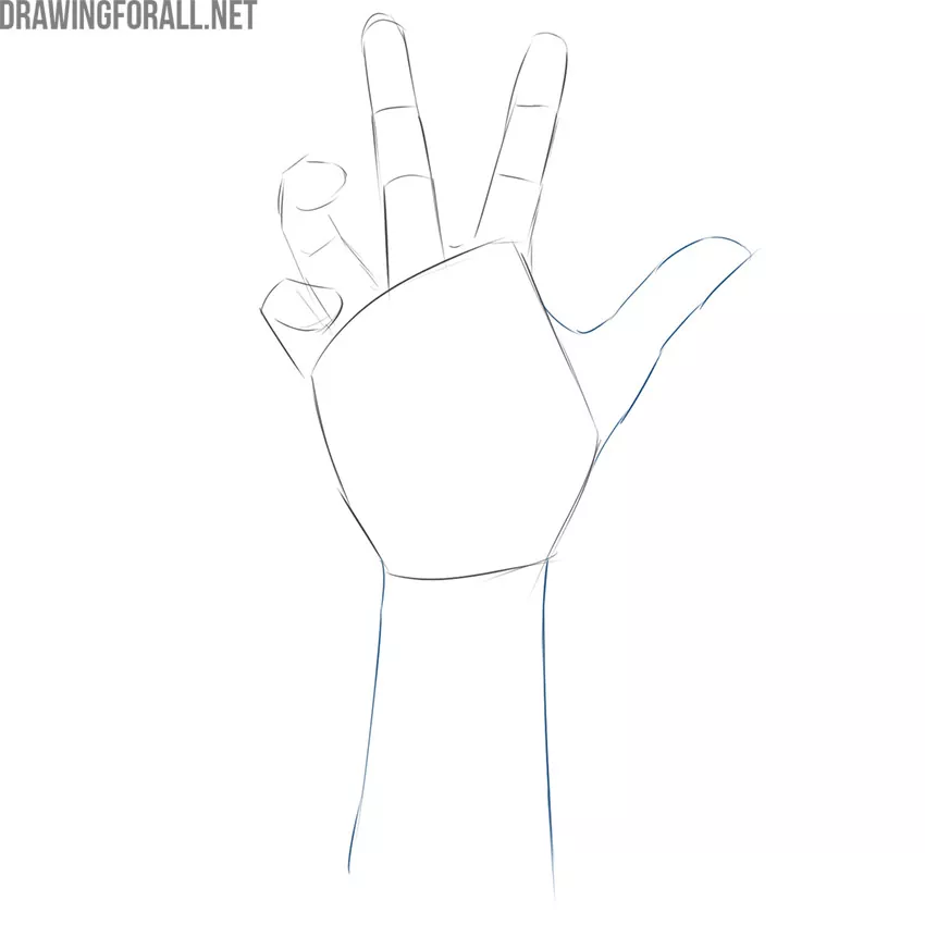 how to draw a zombie hand step by step